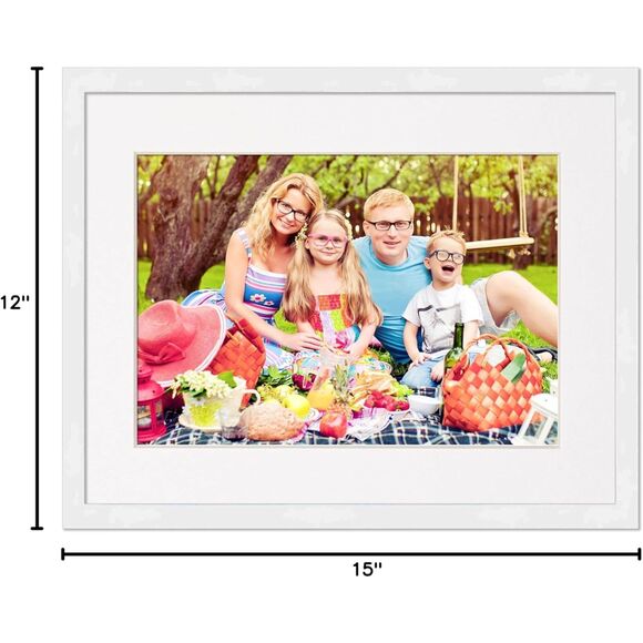 Poster Palooza 12x15 Frame Wood Picture Frame UV Acrylic Hanging Hardware White - Picture 8 of 8